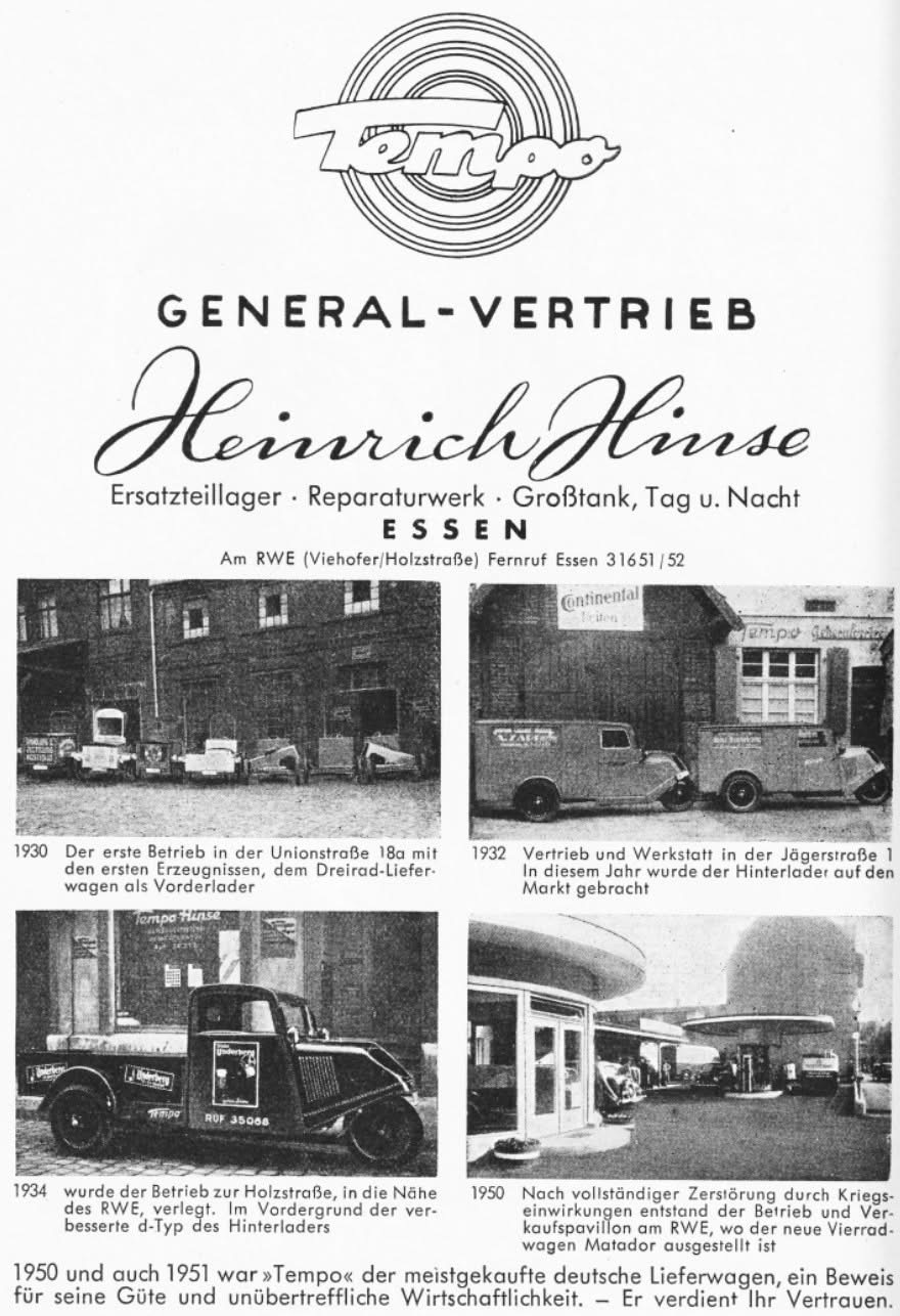 Historischer Tempo-Dienst-Schriftzug